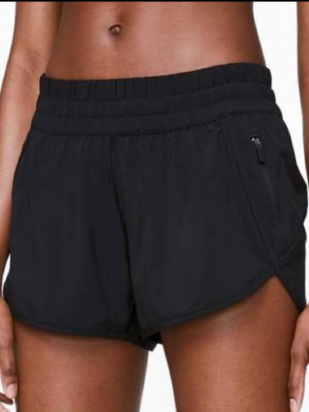 Lululemon Tracker Short V 4" Black Lined Athletic Running Shorts Size 2